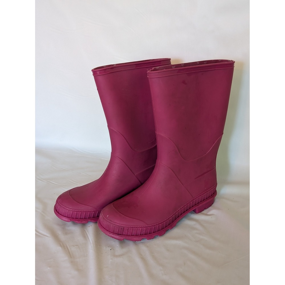 Olive & Edie Kids Rain Boots Magenta Pink Waterproof Rubber Size 5 6676779